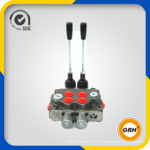 China OEM 80L / Min Válvula monobloque de control hidráulico de dos carretes